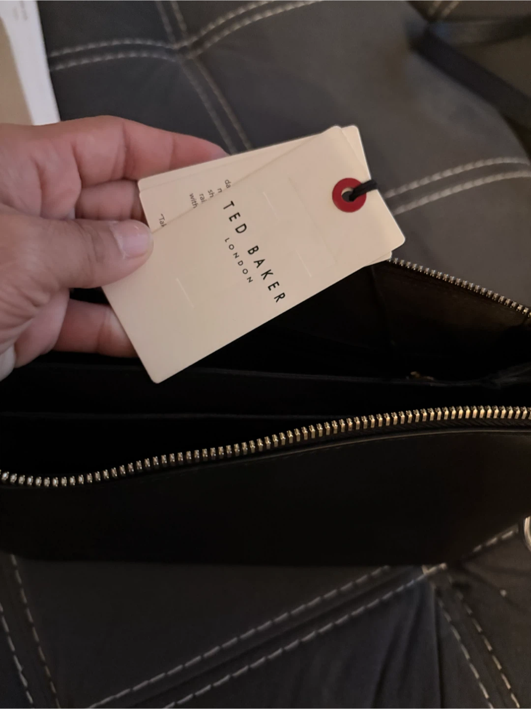 Ted Baker Black Leather Clutch Bag