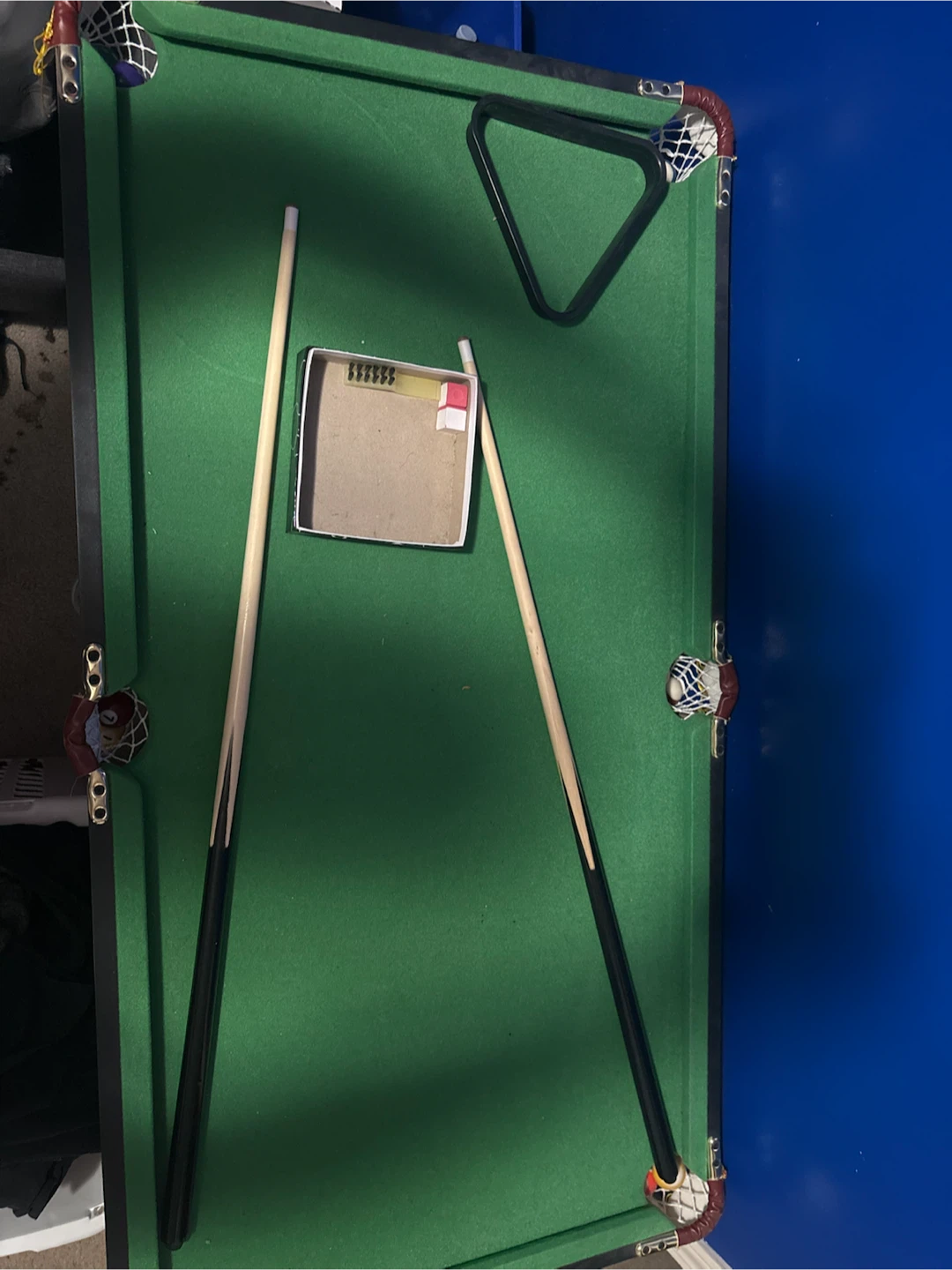 Tabletop Pool Table with Cues and Balls - photo 2