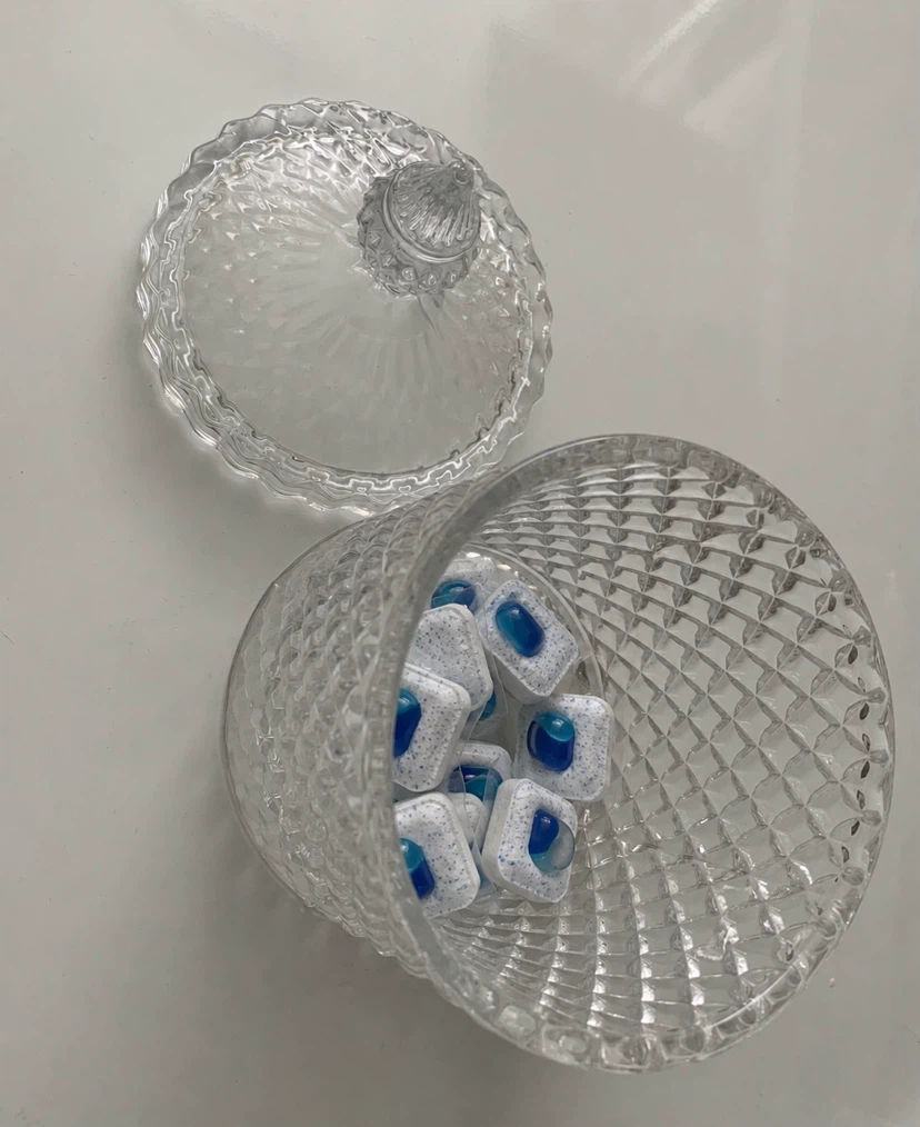 Vintage Cut Glass Crystal Canister and Trinket Box Set - photo 5