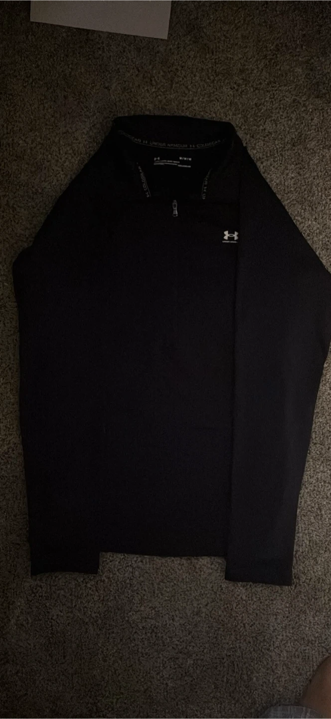 Under Armour Black 1/4 Zip Long Sleeve Shirt - photo 4