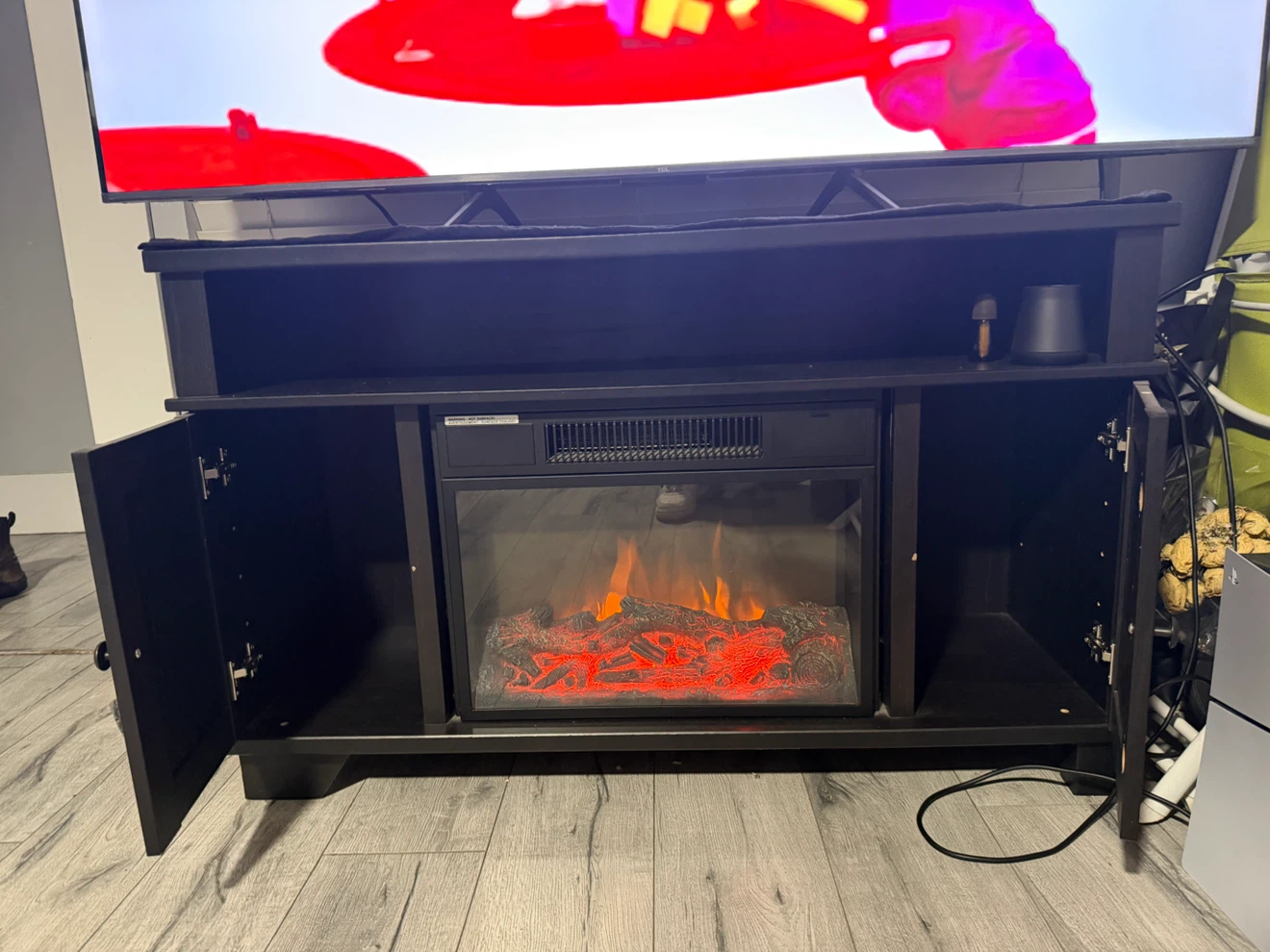 Fireplace tv stand with heater - photo 4