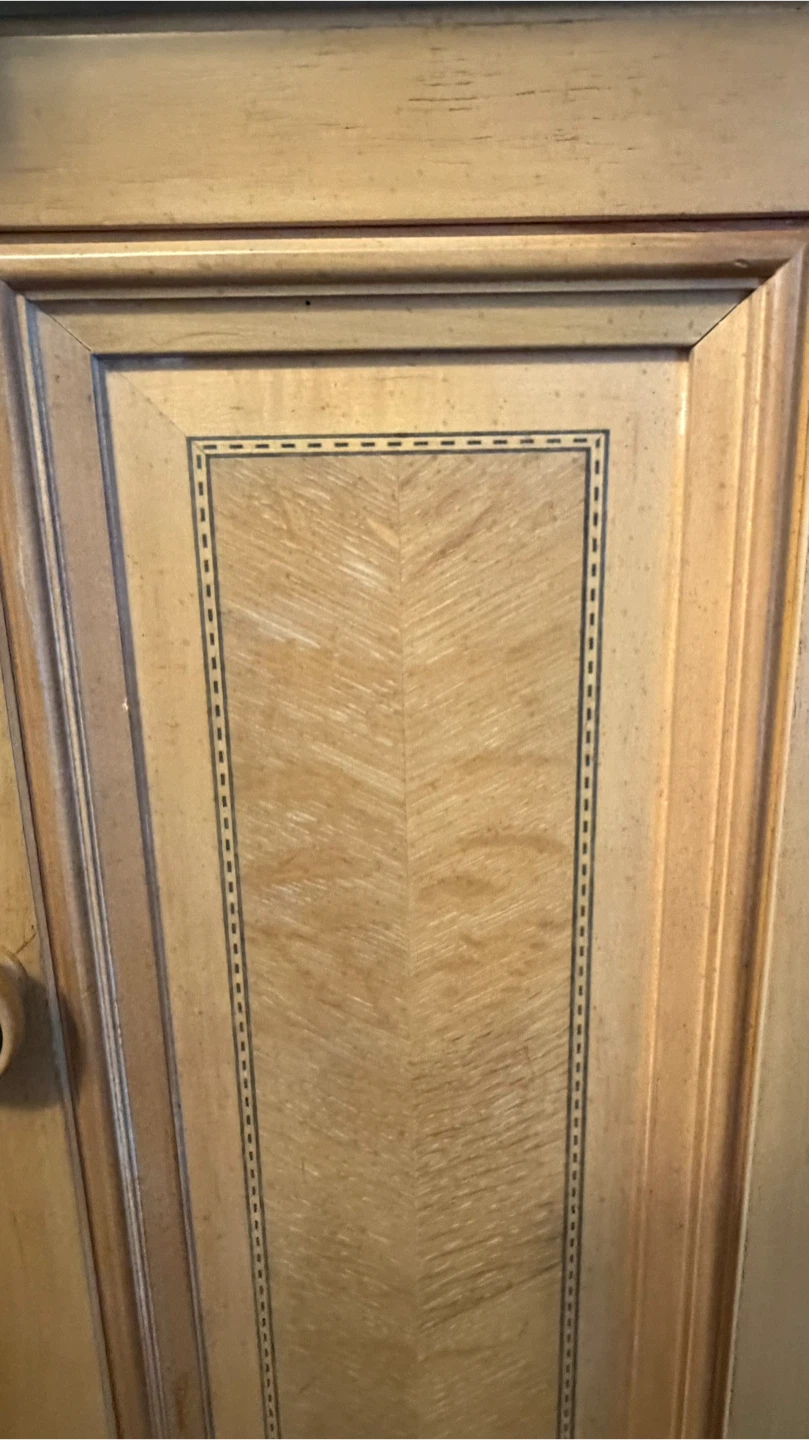 Light Wood China Cabinet with Glass Doors - photo 3