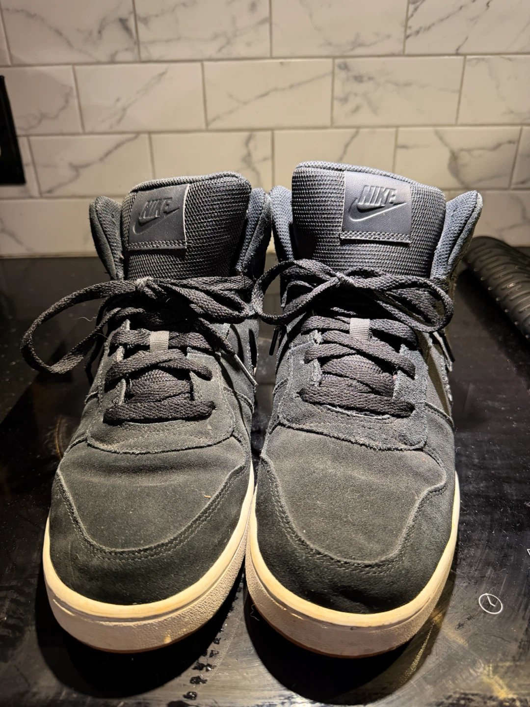 Nike Men's Black Suede High Top Sneakers
