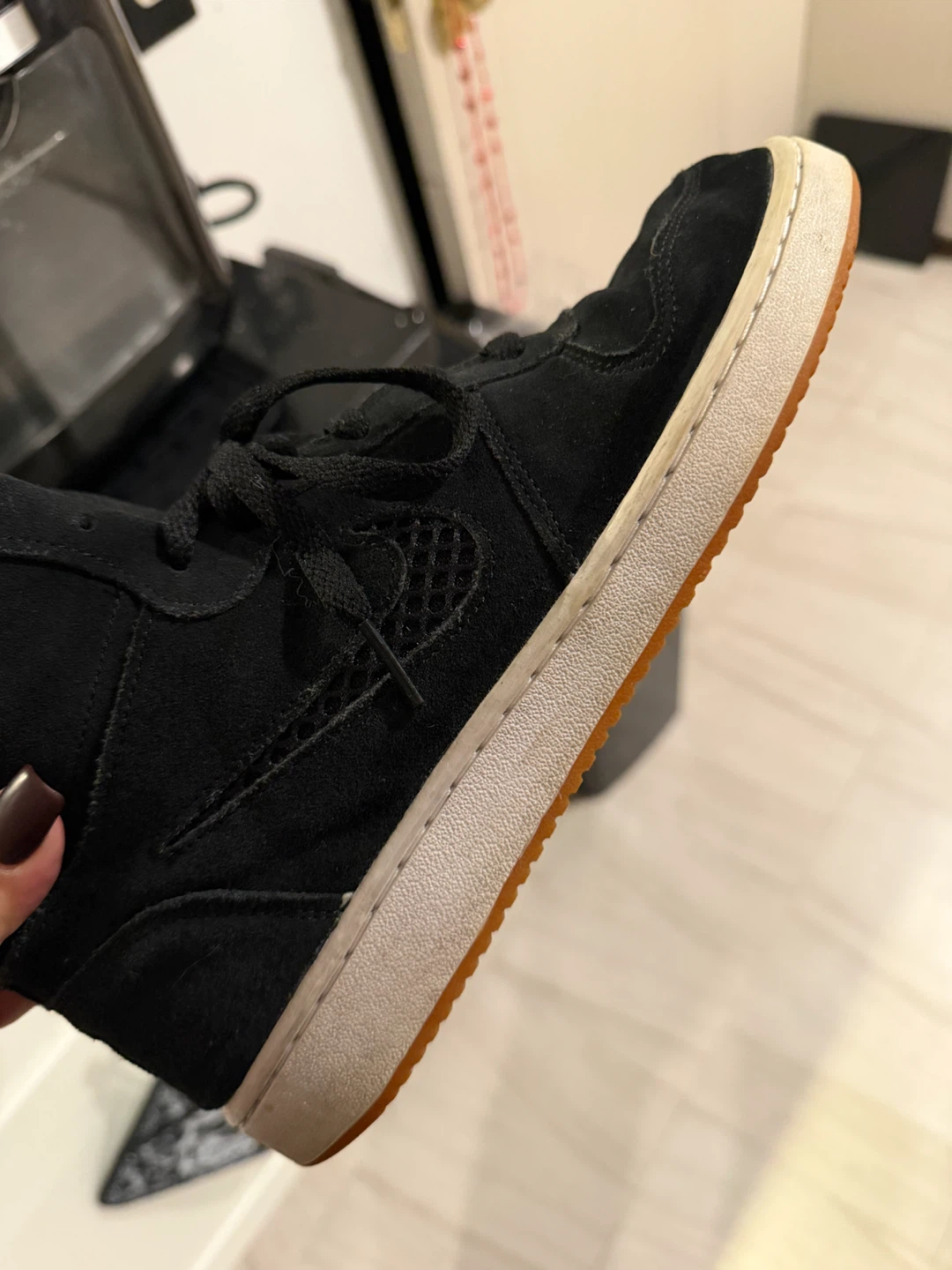 Nike Men's Black Suede High Top Sneakers - photo 3
