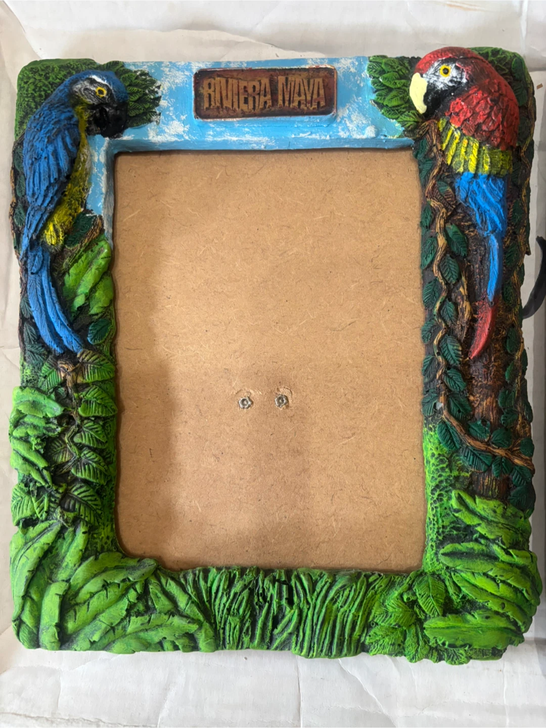 Riviera Maya Photo Frame with Parrots