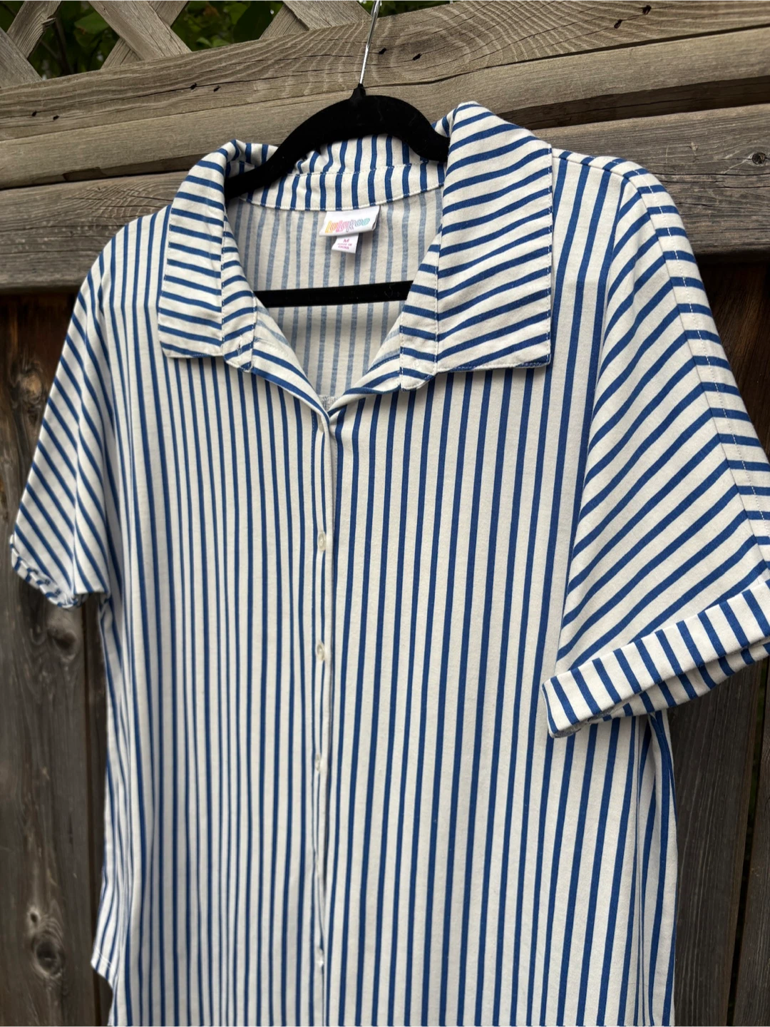 LuLaRoe Striped Button-Up Shirt - photo 3