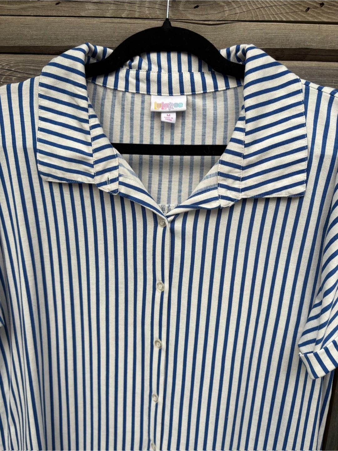 LuLaRoe Striped Button-Up Shirt - photo 4