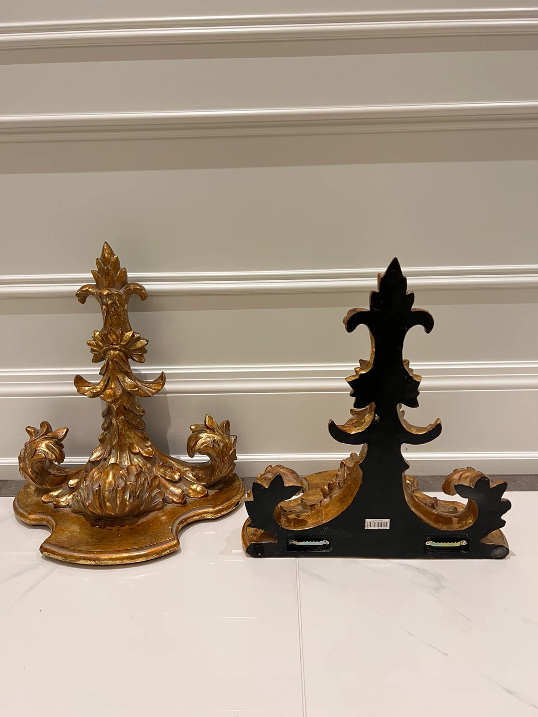 Ornate Gold Decorative Wall Sconces (Pair) - photo 2