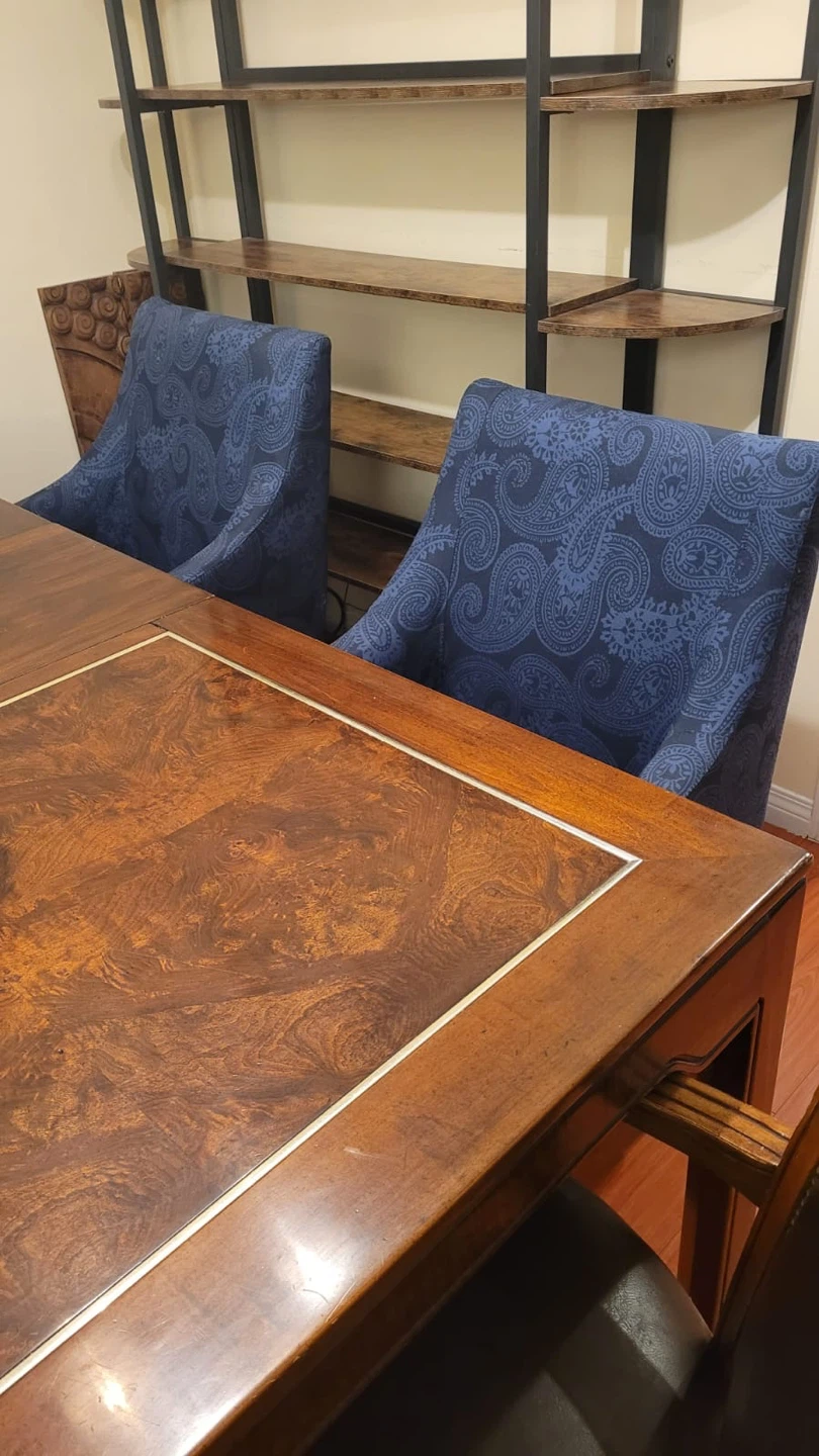 4 Armchair with Blue Paisley Fabric - photo 3