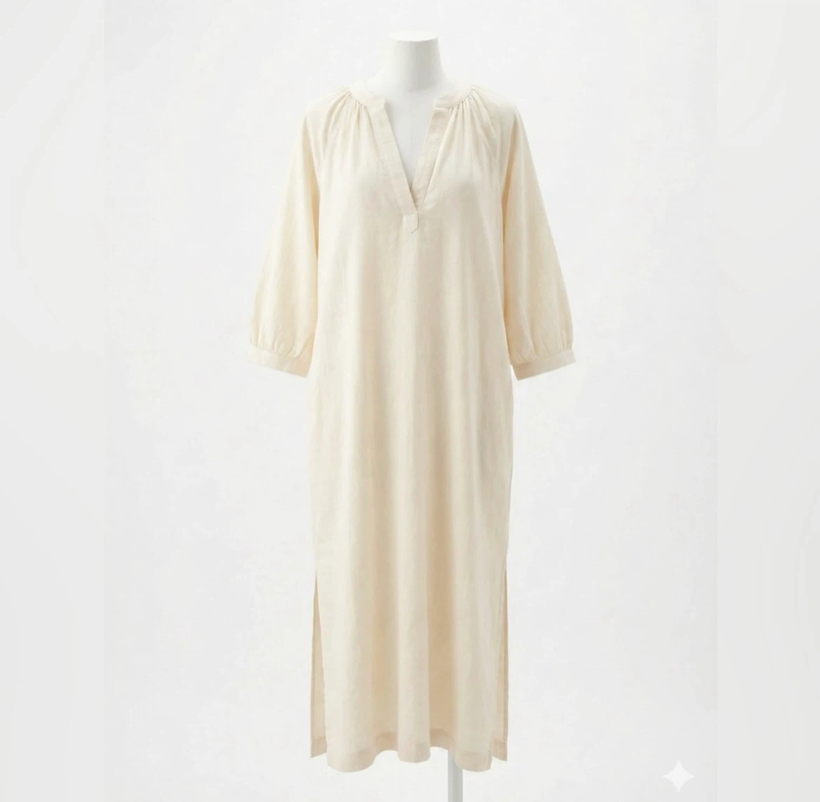 Old Navy Cream V-Neck Dress - photo 2