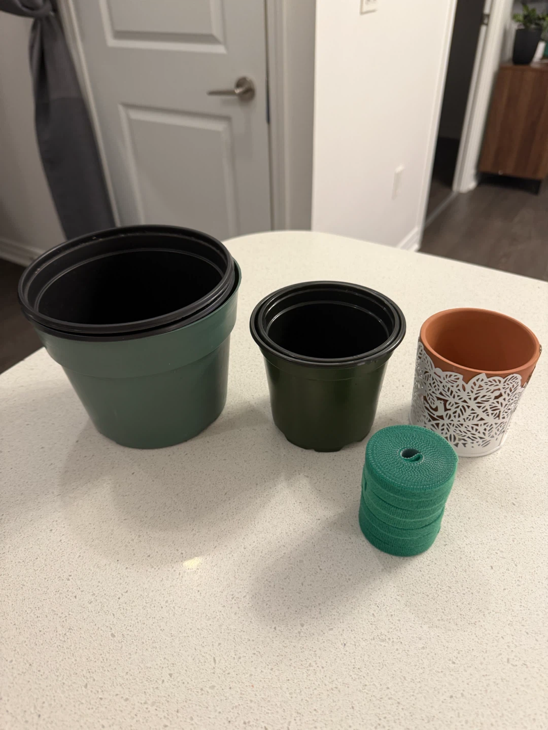 Assorted Plant Pots and Ties