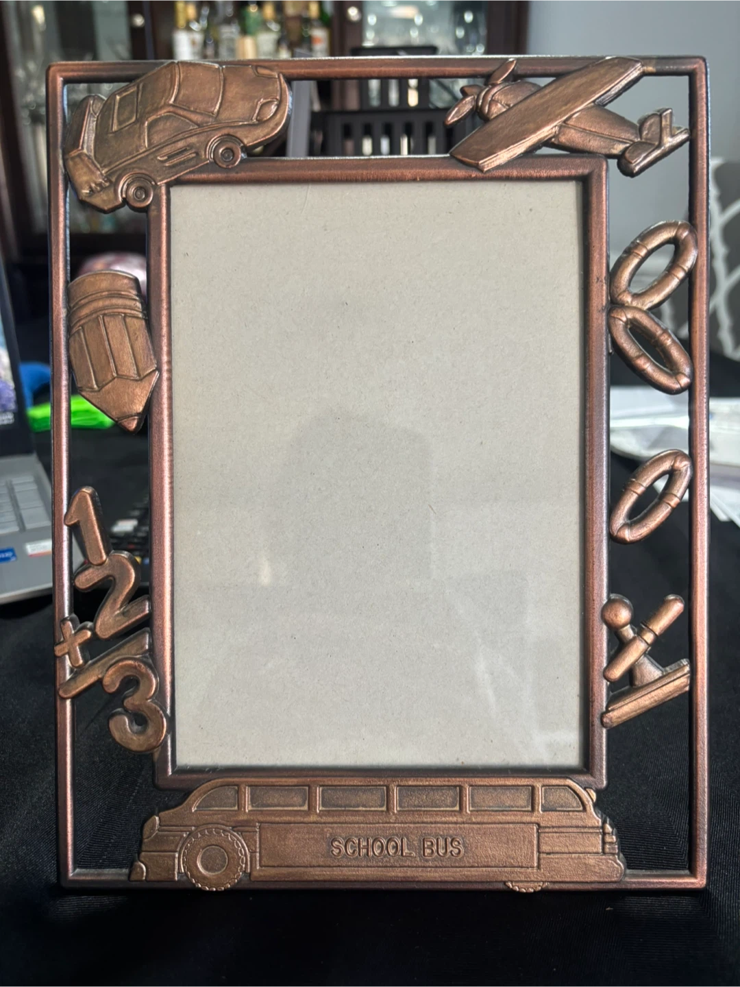 School Bus Themed Picture Frame
