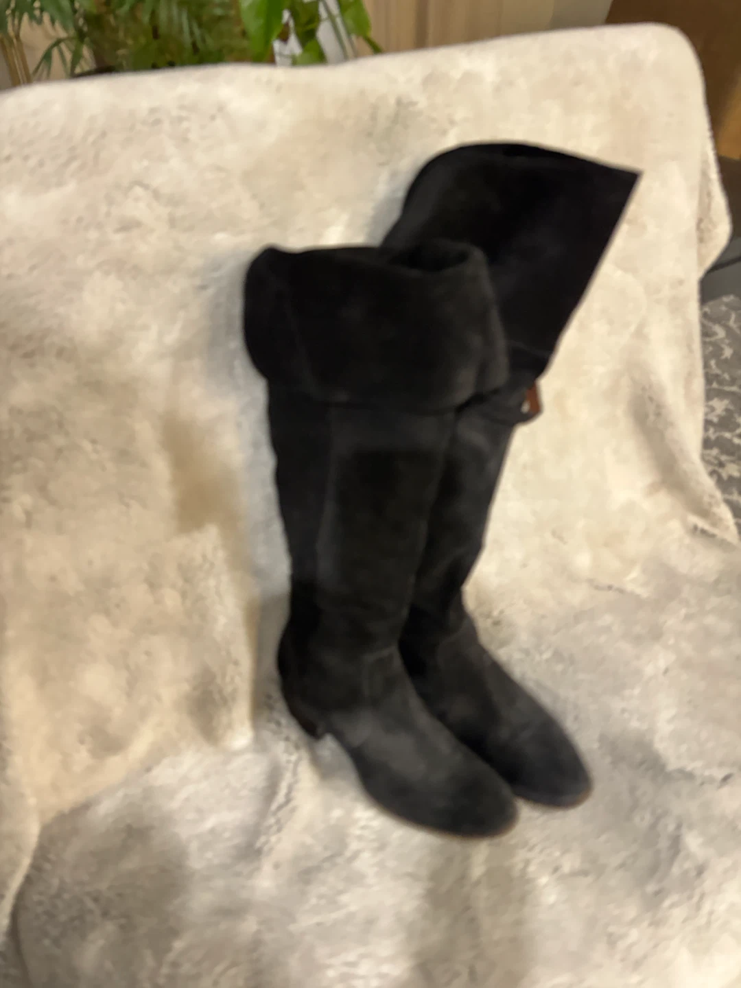 FRYE Black Suede Over-the-Knee Boots - photo 2