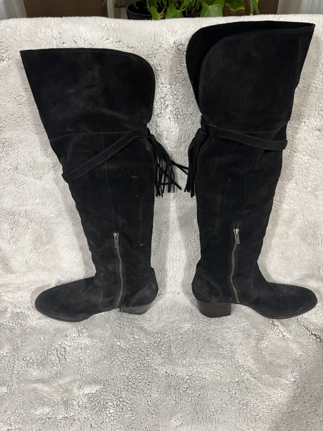FRYE Black Suede Over-the-Knee Boots - photo 5