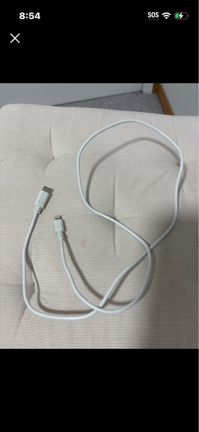 White USB-C to Lightning Cable
