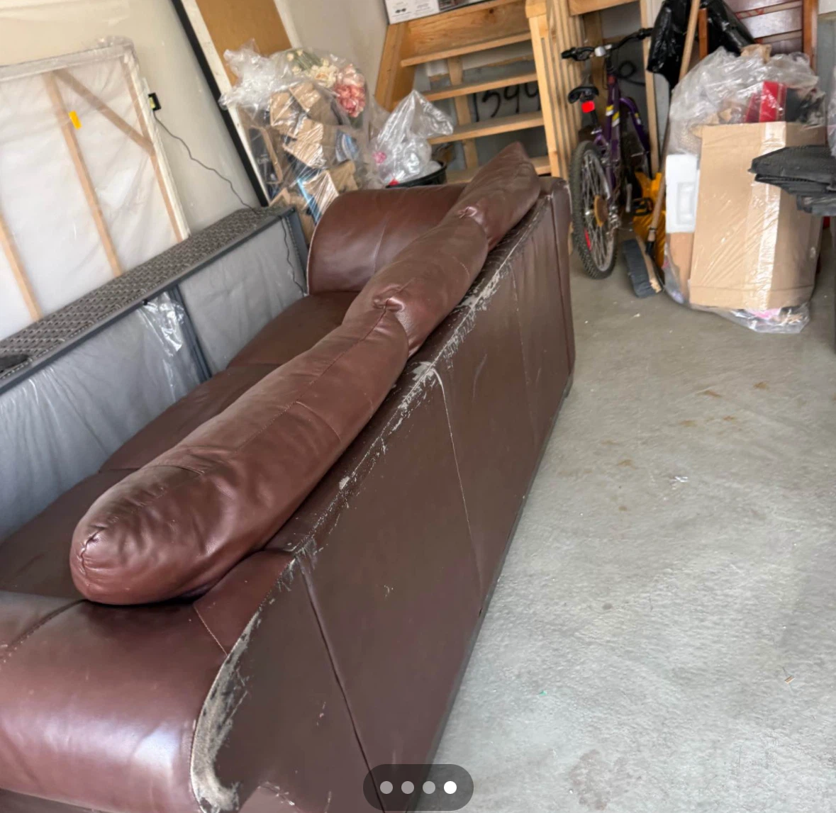 Brown Leather Sofa