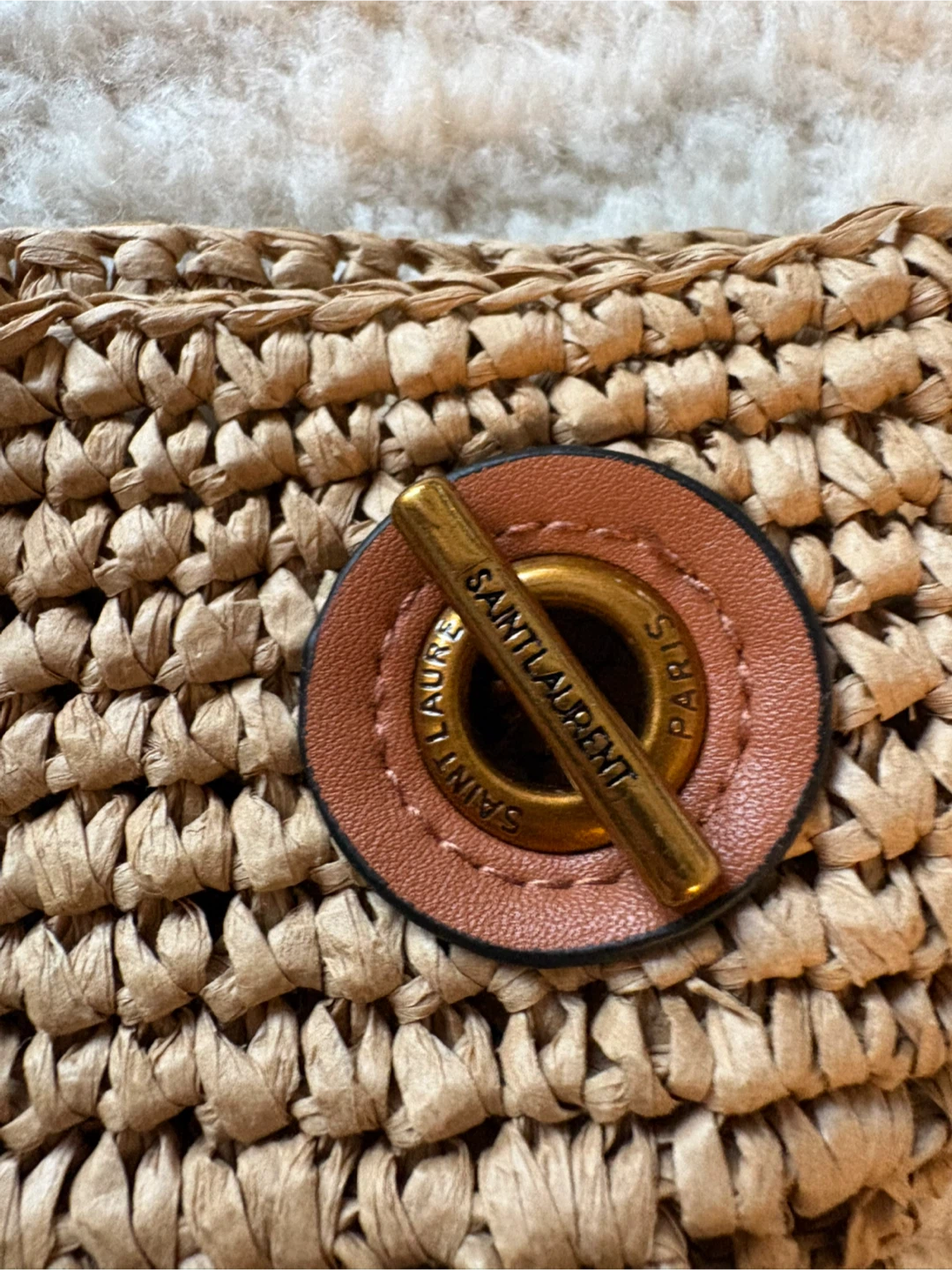 Saint Laurent Icare Raffia Tote Bag - photo 4