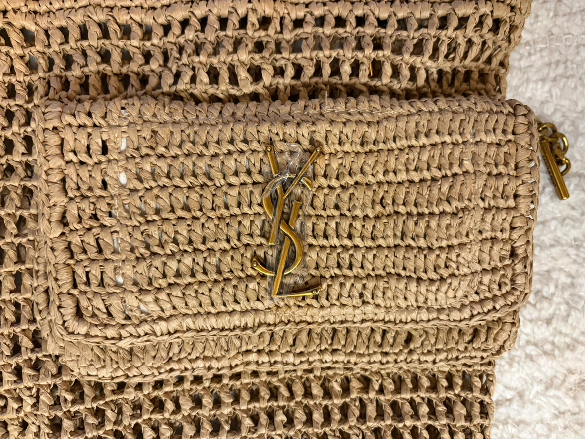 Saint Laurent Icare Raffia Tote Bag - photo 5
