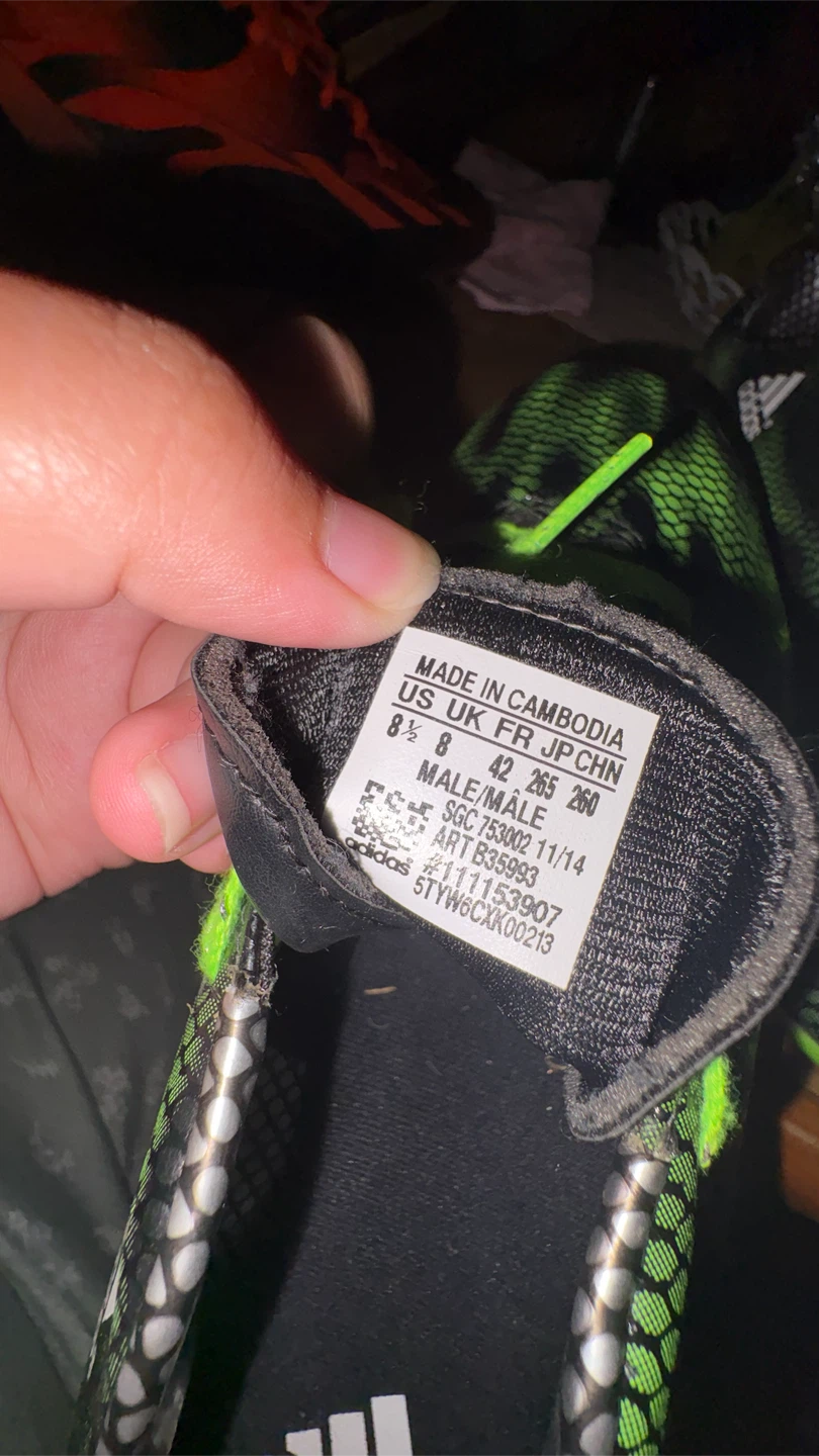 Adidas Soccer Cleats Size 8.5 Green Black - photo 5