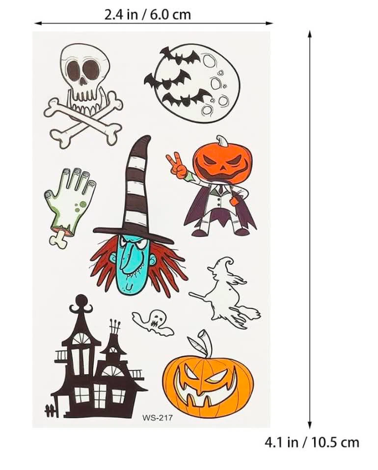 Halloween temporary tattoos, 40 sheets - photo 5