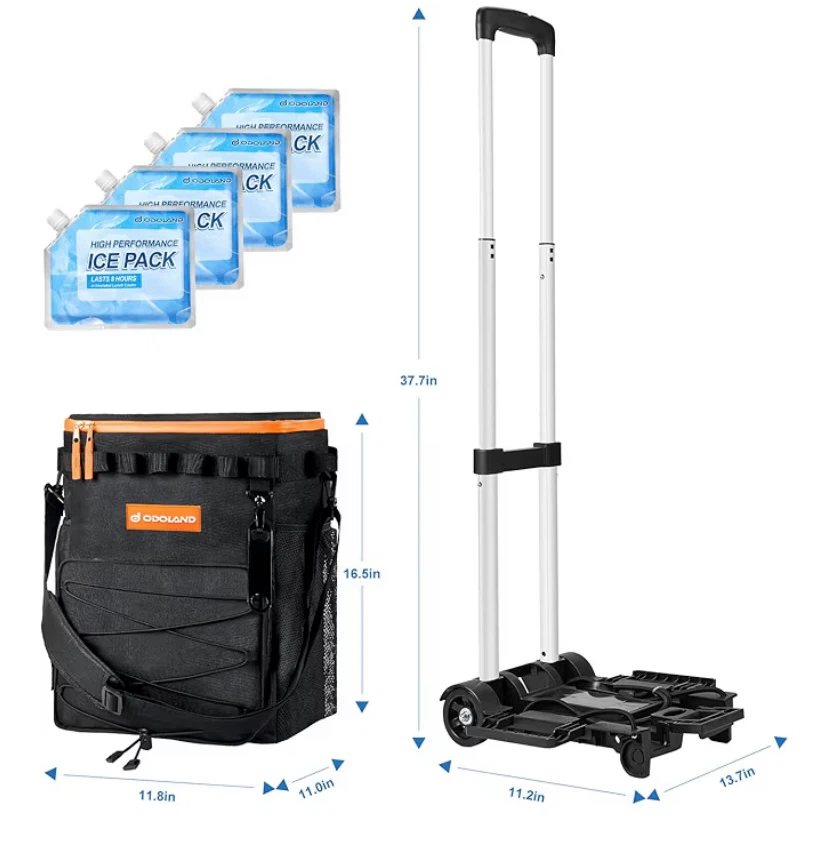 New Odoland 48 Can / 35 L Large Wheeled Soft Cooler Bag - photo 4