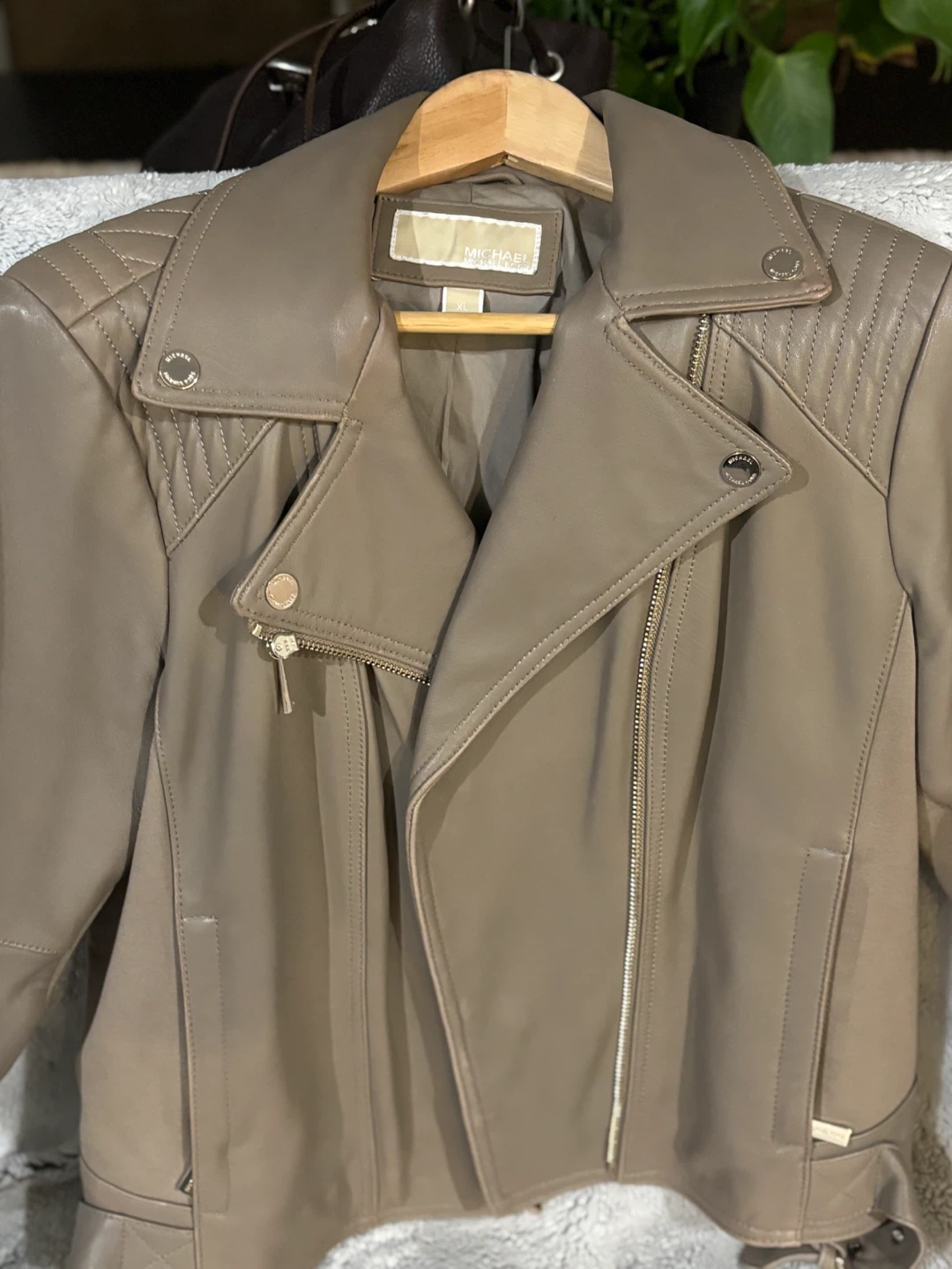 Michael Kors Women's Leather Moto Jacket - photo 5