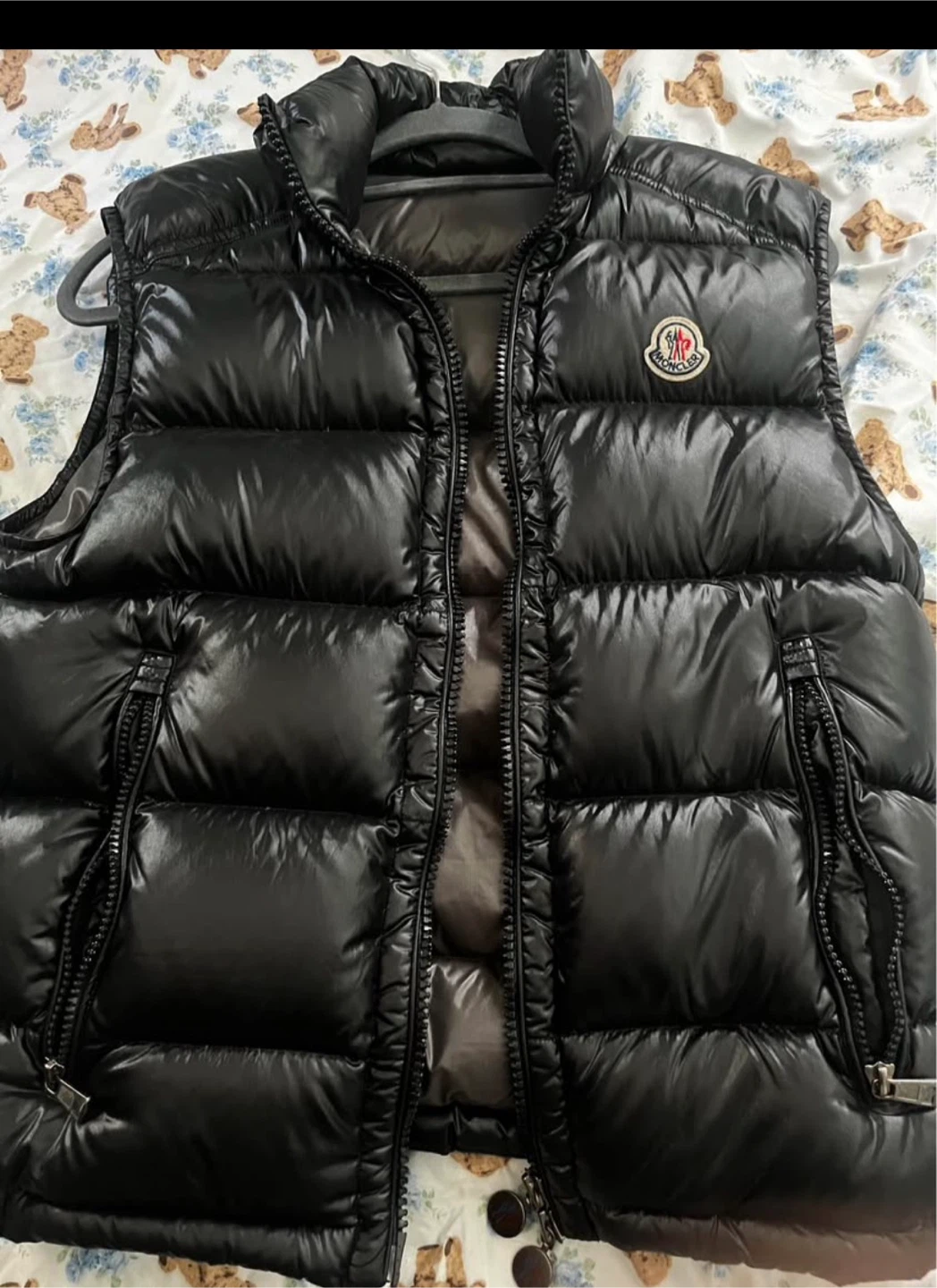 Moncler Black Down Vest Size 1