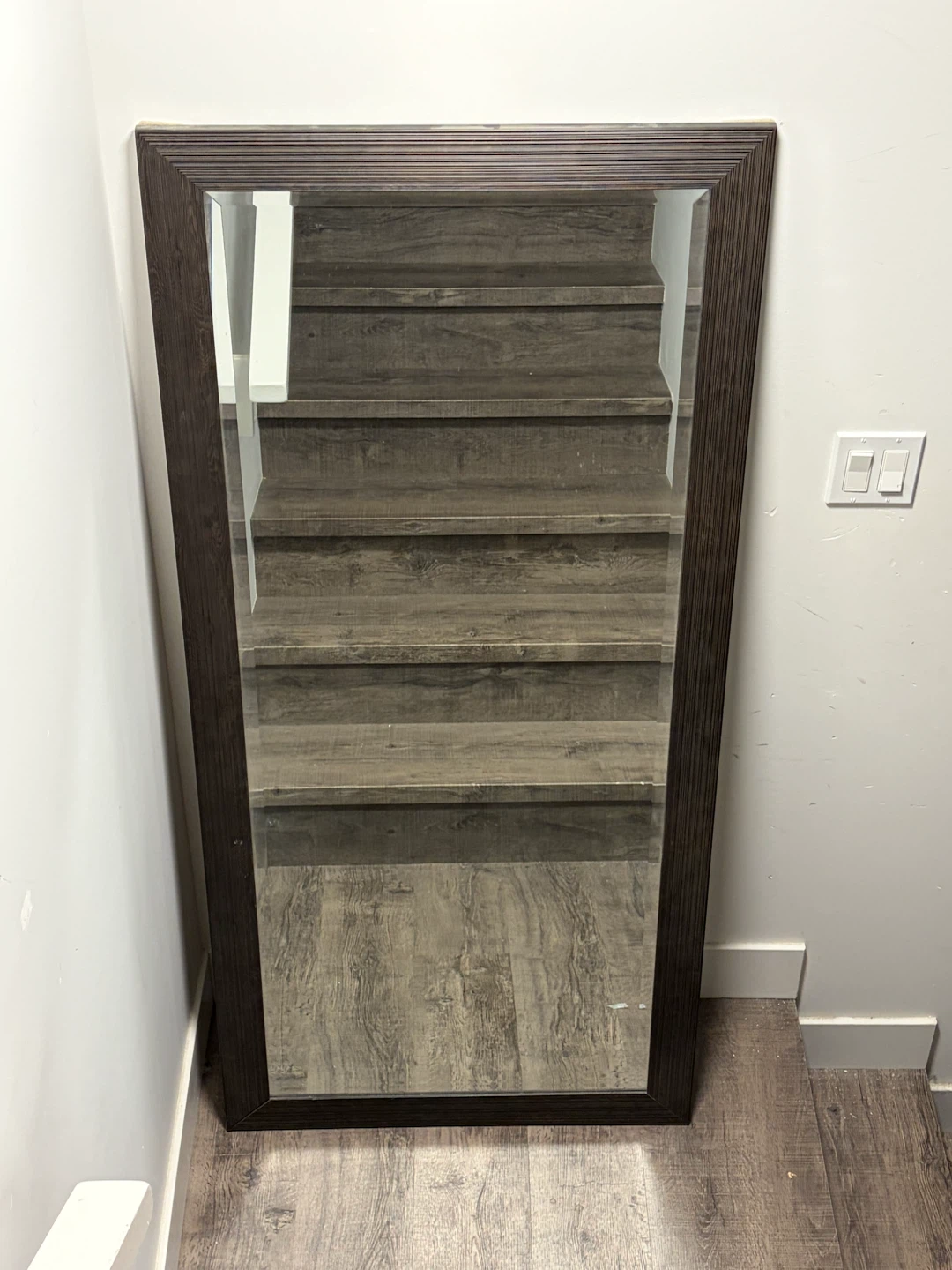 mirror with black frame