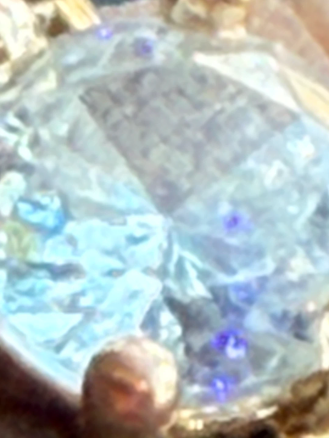 Gold Engagement Ring with Diamond Accent - photo 2