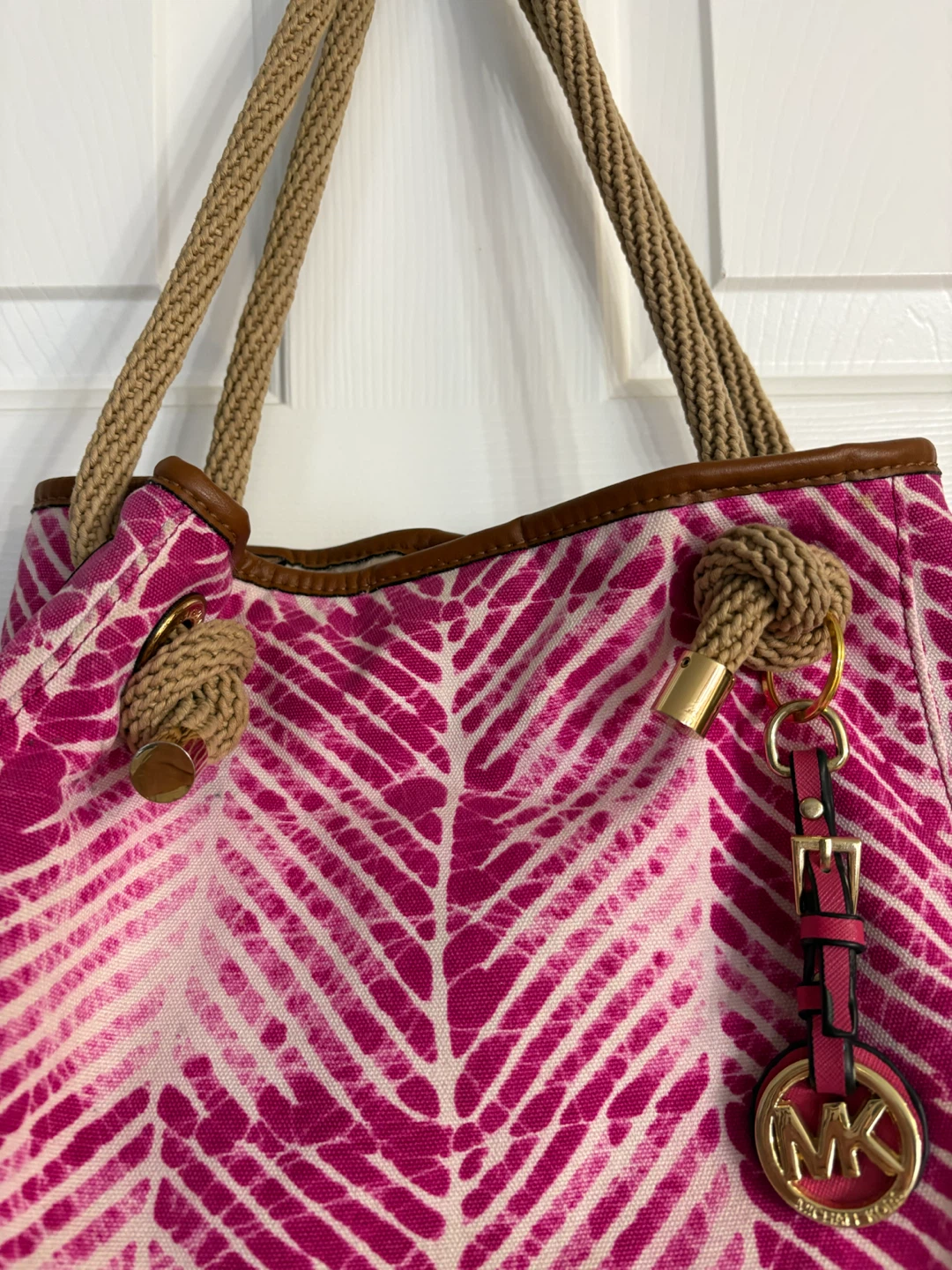 Michael Kors Marina Raspberry Tie-Dye CanvasTote Bag - photo 2