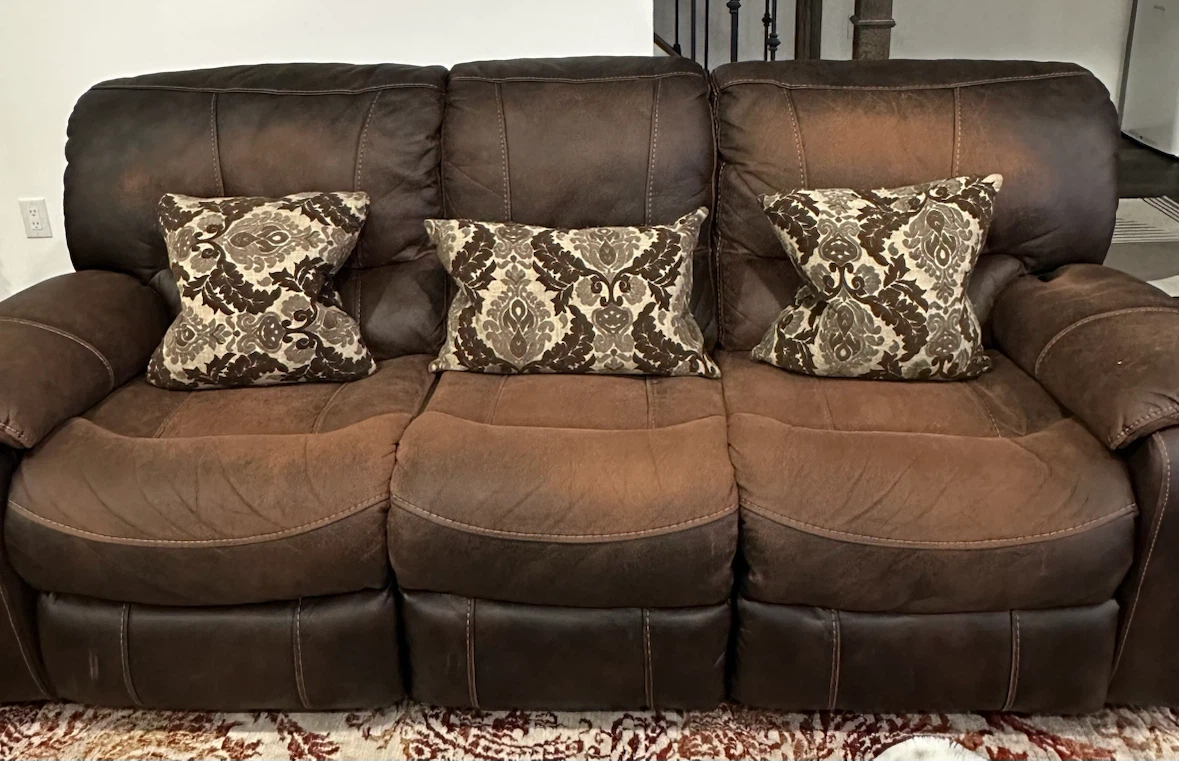 2-Piece Reclining Sofa Set + Pillows Included