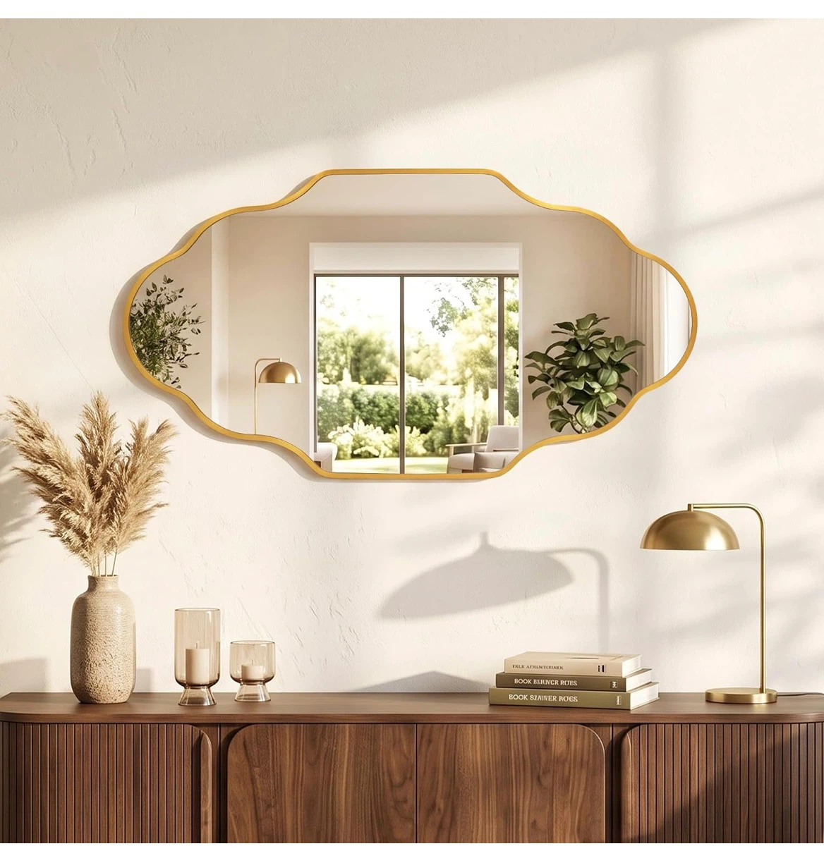 Decorative Wall Mirror - Gold Scalloped Frame - photo 4