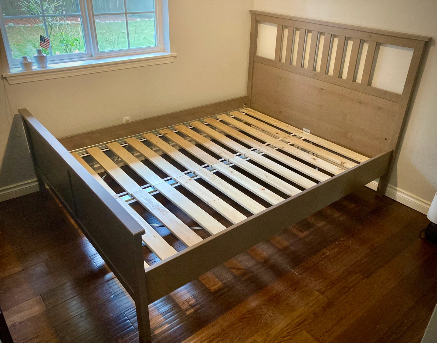 IKEA HEMNES Queen bed frame wooden in brown