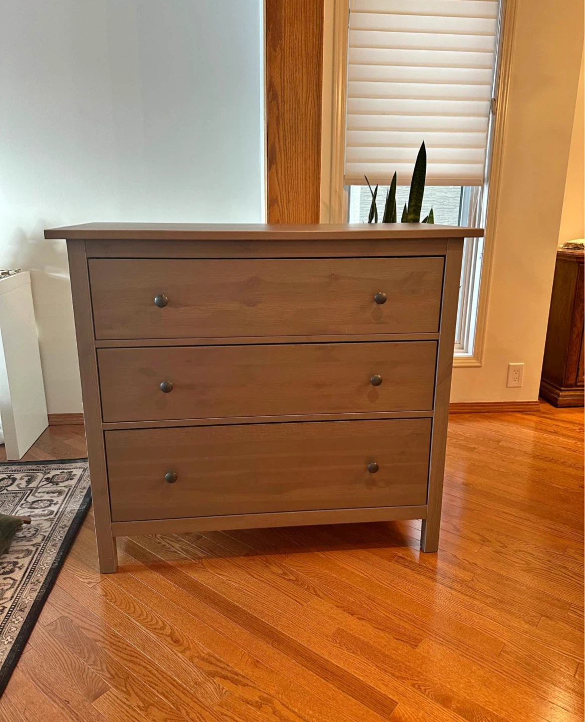 IKEA HEMNES wooden dresser with 3 drawers in brown colour
