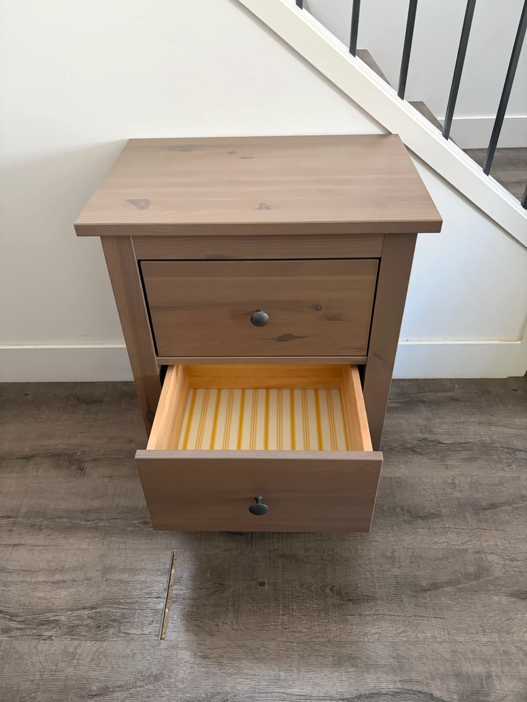 IKEA HEMNES wooden nightstand in brown colour - photo 3