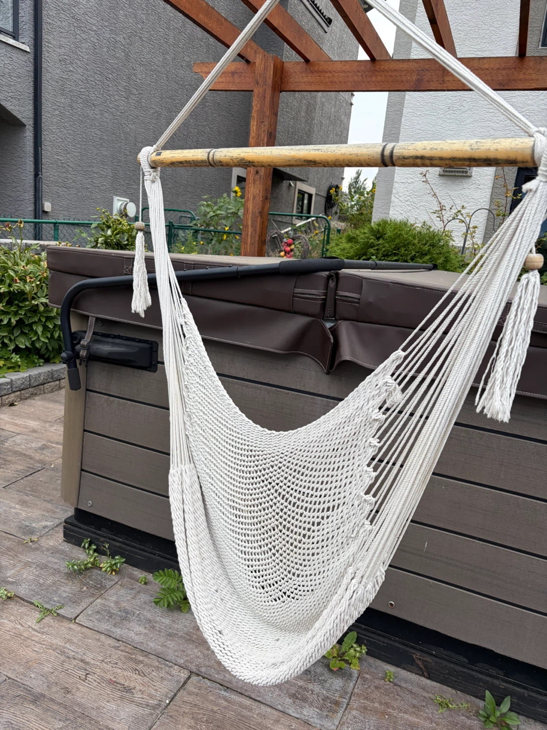 White Macrame Hammock Chair