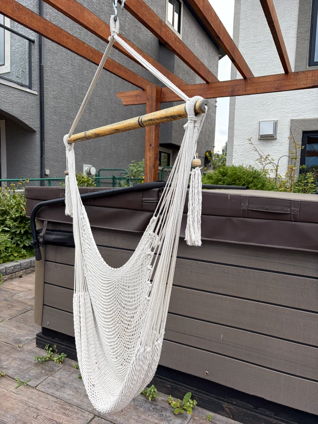 White Macrame Hammock Chair - photo 2