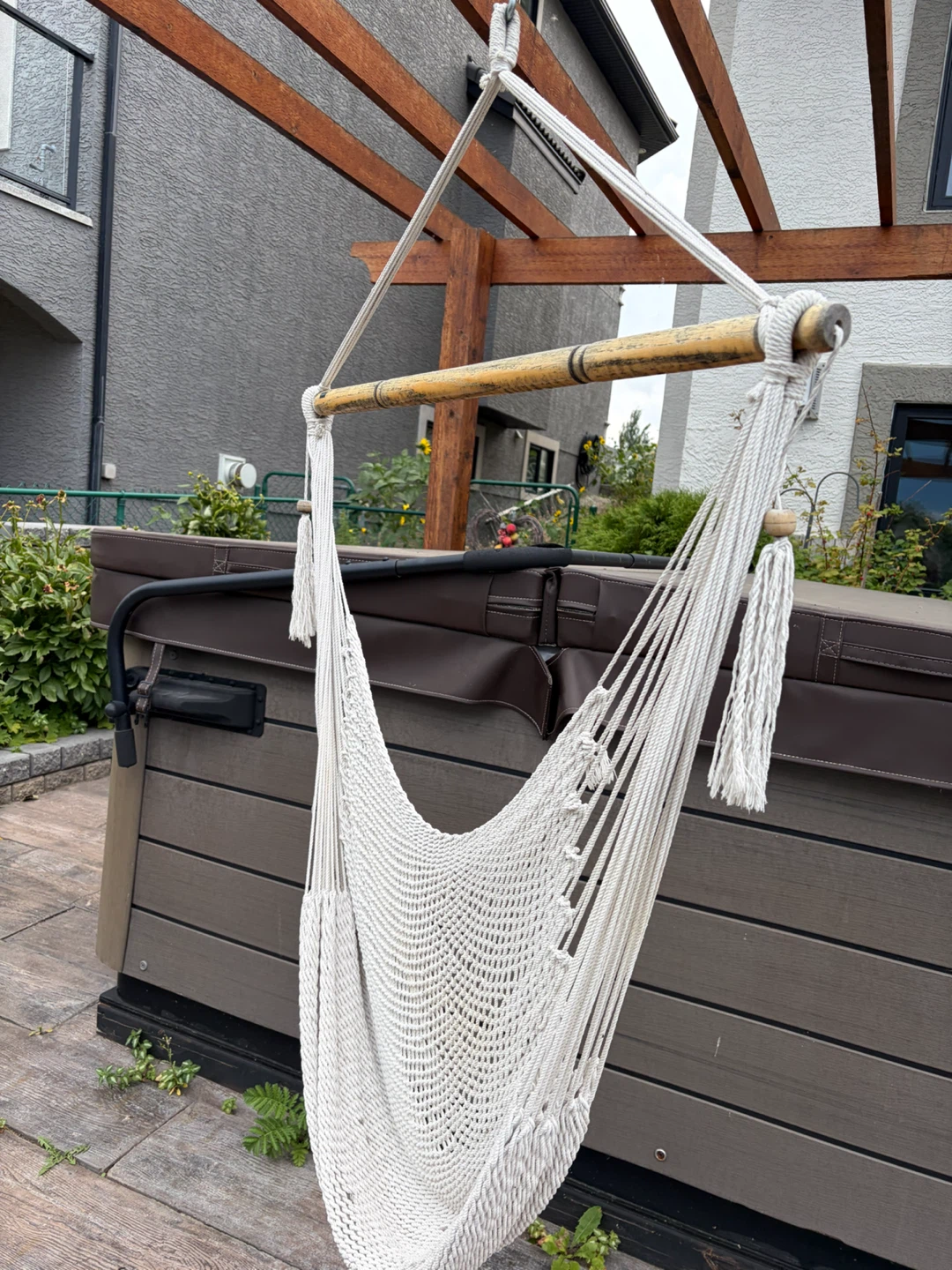 White Macrame Hammock Chair - photo 3
