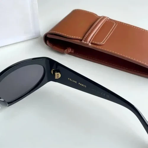 Celine Paris Black Acetate Oval Sunglasses - photo 3