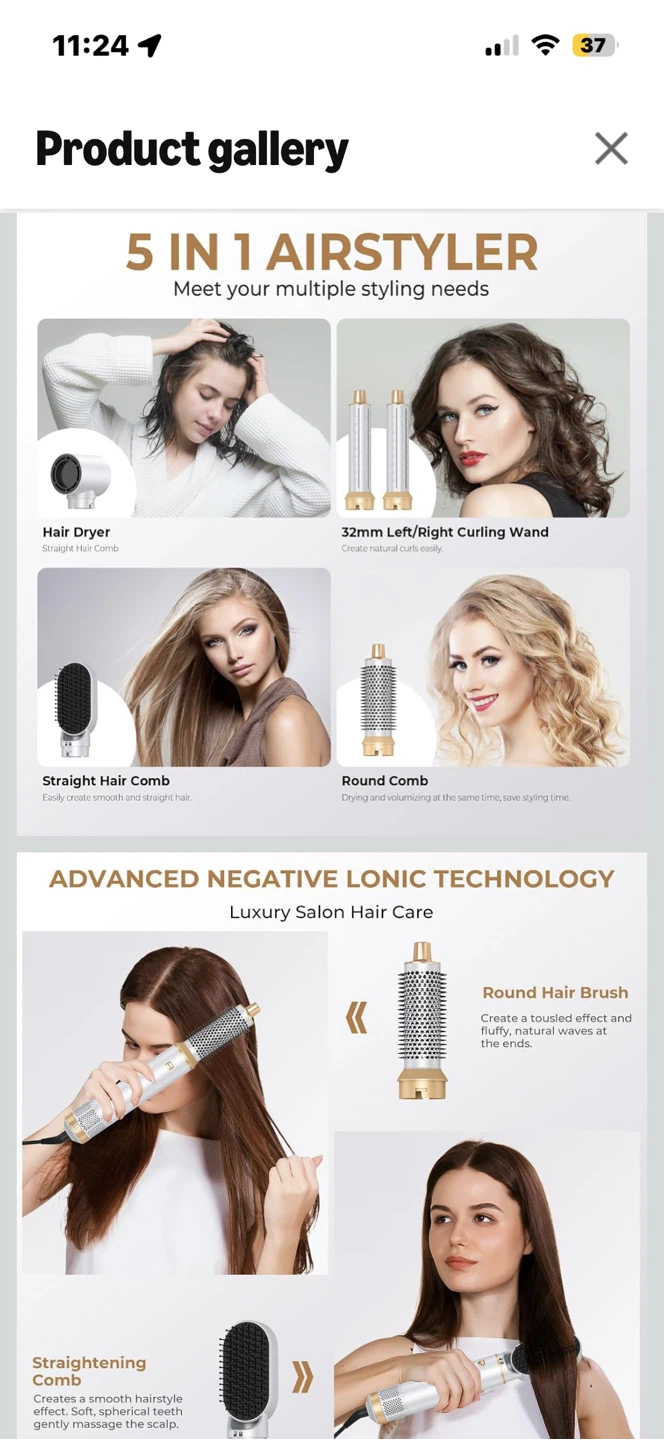 5-in-1 Hot Air Styler and Hair Dryer Set - photo 5