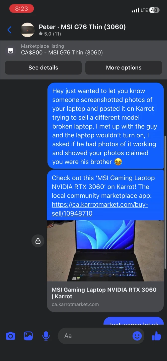 RTX 3060 laptop (scammer) - photo 3