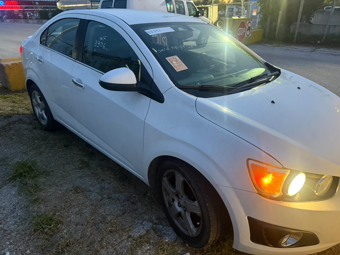 White Chevrolet Sonic Sedan