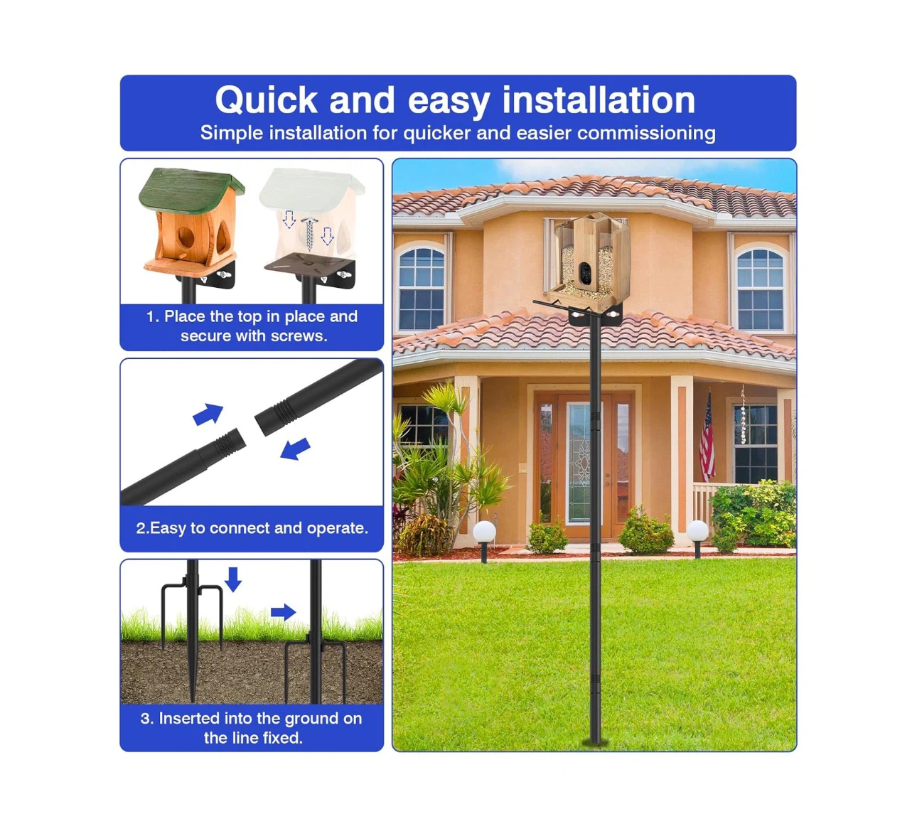 Brand new 80 Inch Adjustable Bird Feeder Pole - photo 4