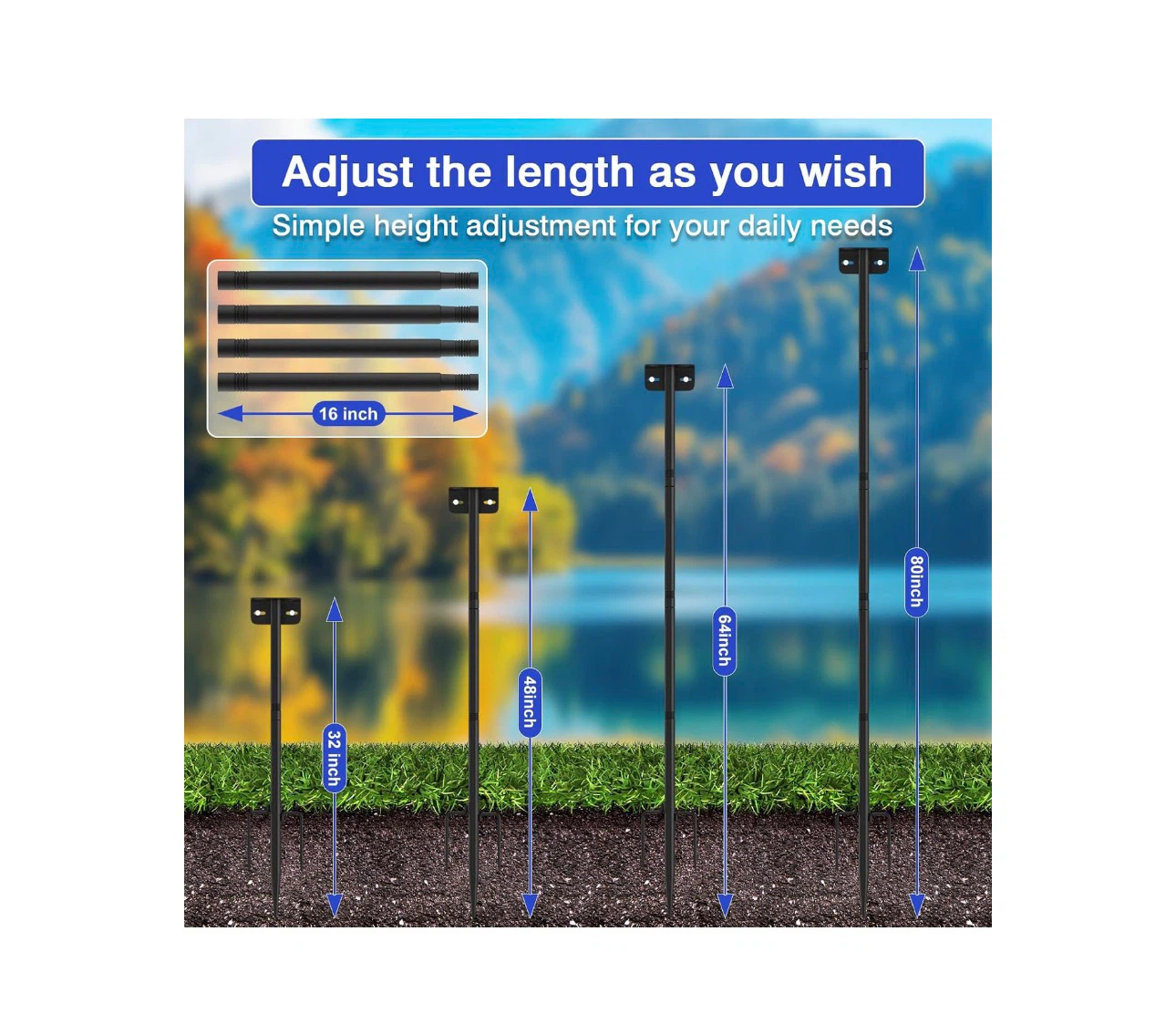 Brand new 80 Inch Adjustable Bird Feeder Pole - photo 5