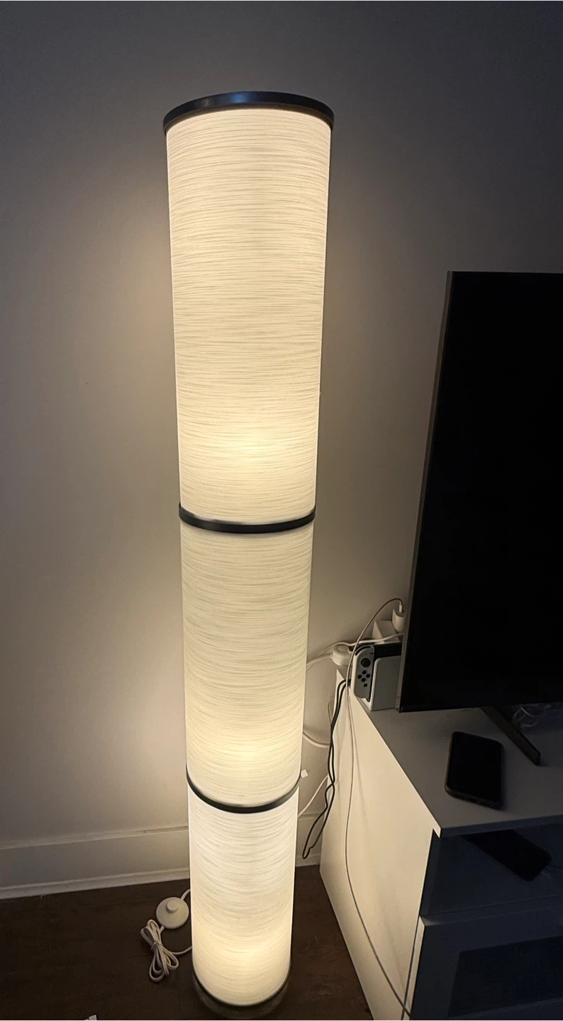 IKEA VIDJA Floor Lamp - White, 138 cm