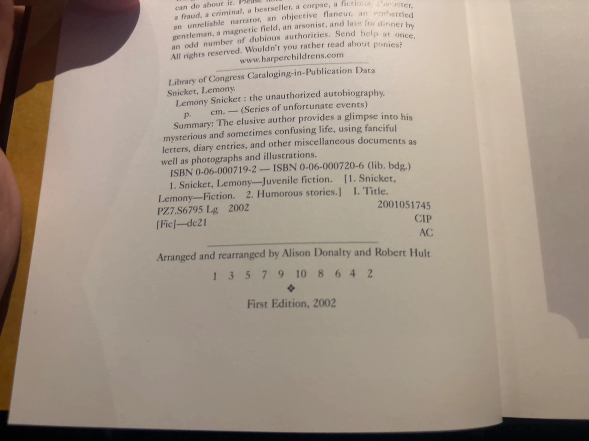 A Series of Unfortunate Events Book & UAB first edition - photo 3
