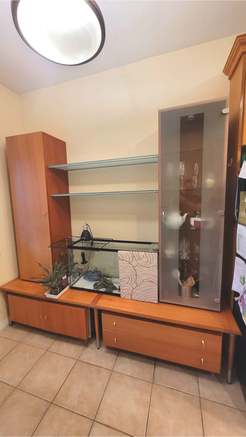 Entertainment Unit with Cabinet and Shelving