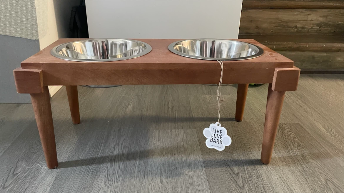 Elevated Double Dog Stainless Steel Bowl Feeder - photo 2