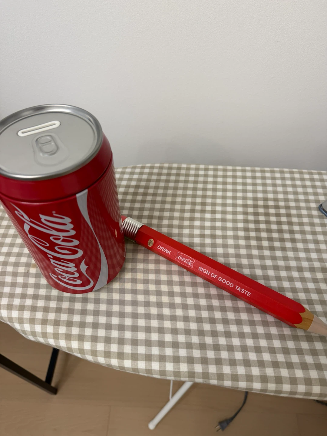 Coca-Cola Can Shaped Coin Bank & Pencil