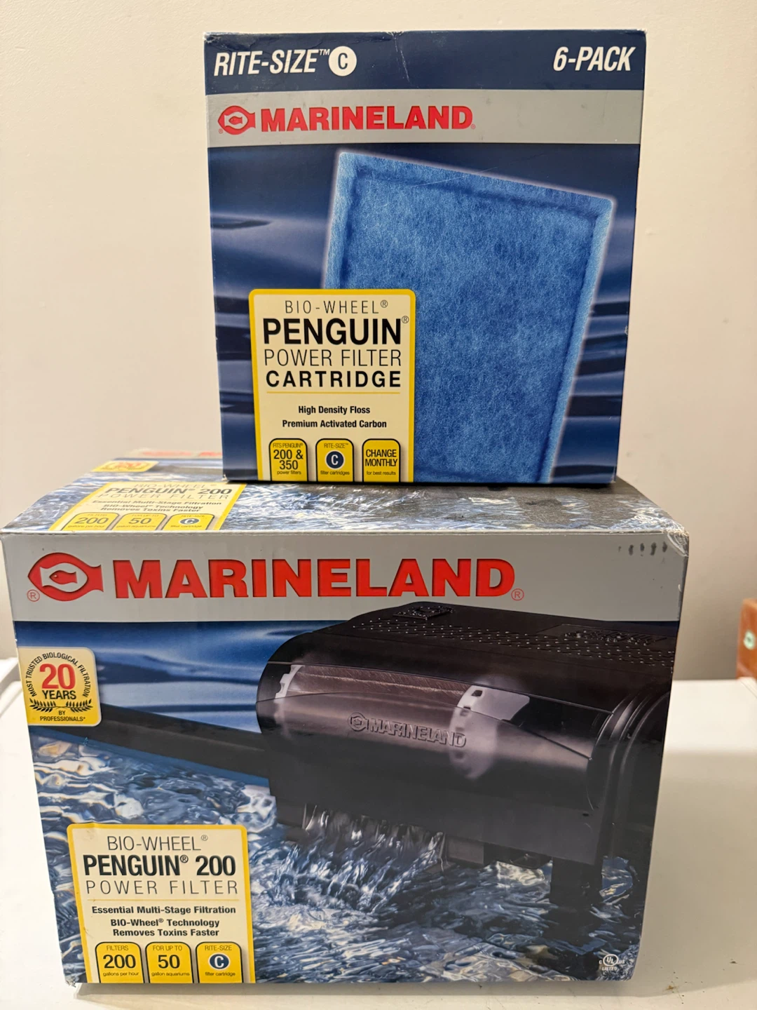 PenguinPower Filter, with filter cartridges(6-Pack, 1 missing)
